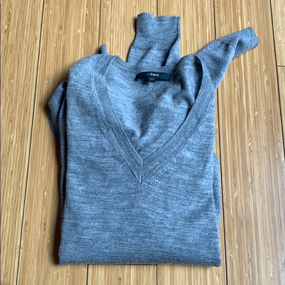 Z Zegna grey wool size large sweater